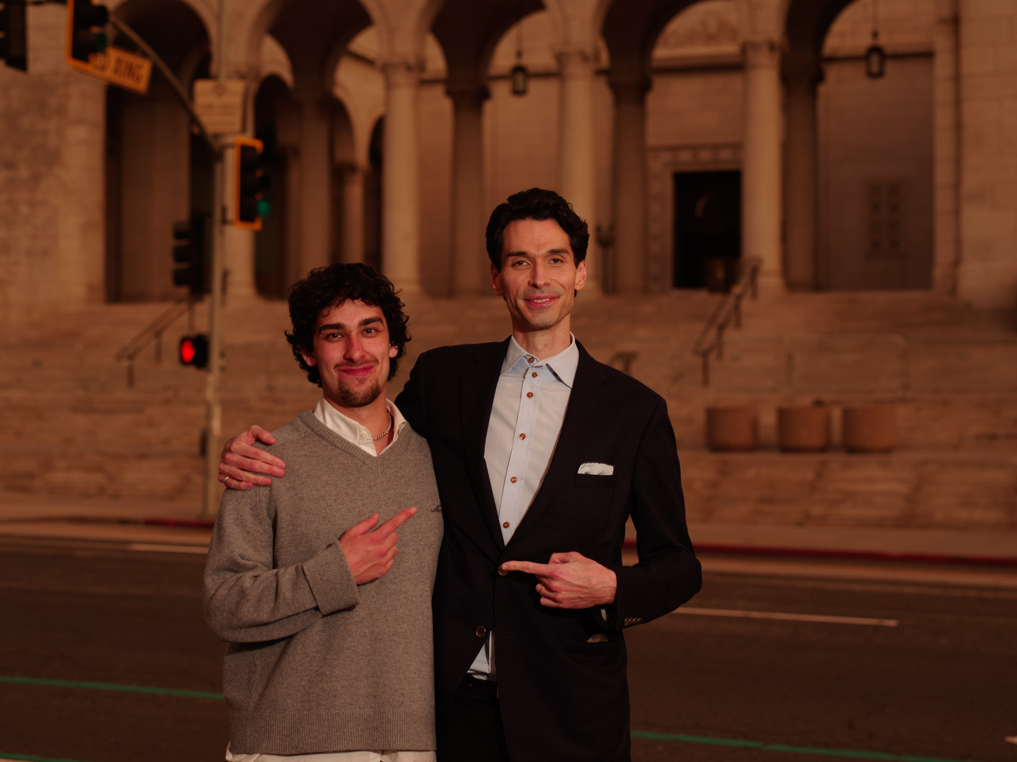 Matthew Chase Levy in front of historic arches