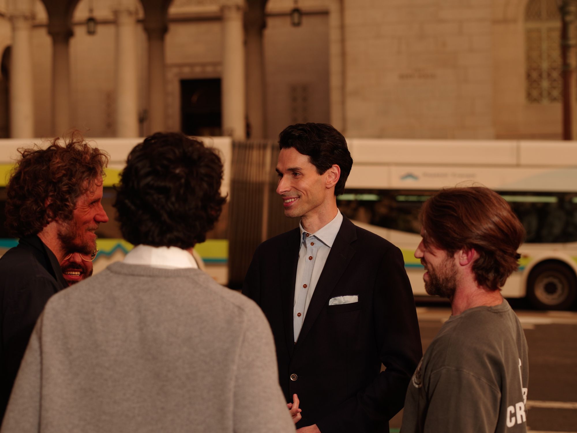 Matthew Chase Levy, physicist and Oxford Newton Fellow, engaging with California community members
